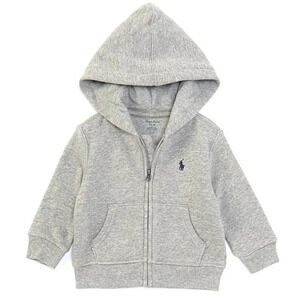 Ralph Lauren Gray Full Zip Hoodie Size 18 Months NEW with Tag